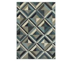 Linwood Blue & Gray Geometric Tile Area Rug 28 Linwood Blue & Gray Geometric Tile Area Rug -DHP Sales Store 810584952