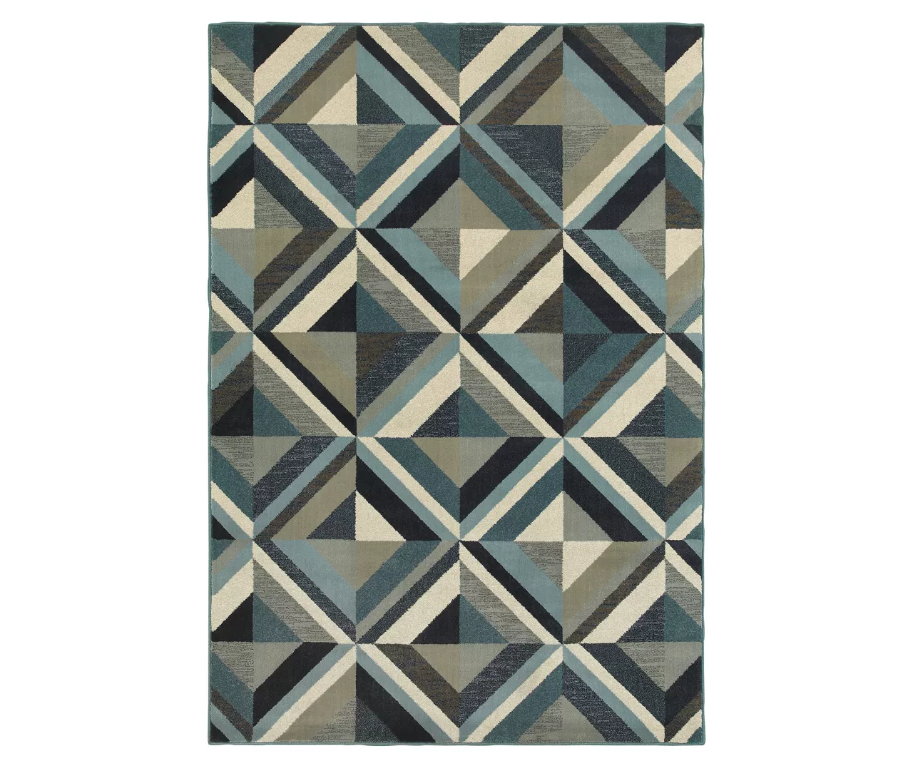 Linwood Blue & Gray Geometric Tile Area Rug 8 Linwood Blue & Gray Geometric Tile Area Rug - Image 6