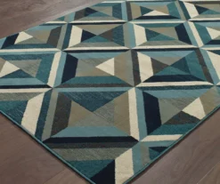 Linwood Blue & Gray Geometric Tile Area Rug 29 Linwood Blue & Gray Geometric Tile Area Rug -DHP Sales Store 810584958 1