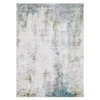 Malcalm Ivory & Blue Abstract Area Rug, (2' X 3') -DHP Sales Store 810584994 1