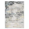 Malach Ivory & Beige Abstract Area Rug, (5' X 7')