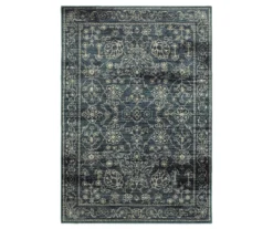 Lindal Navy & Beige Floral Area Rug