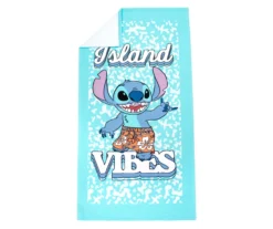 "Island Vibes" Lilo & Stitch Blue Bath Towel & Bath Buddy Set -DHP Sales Store 810585230 4