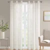 Jamie White & Indigo Stripe Semisheer Grommet Curtain Panel Pair, (84") -DHP Sales Store 810587144