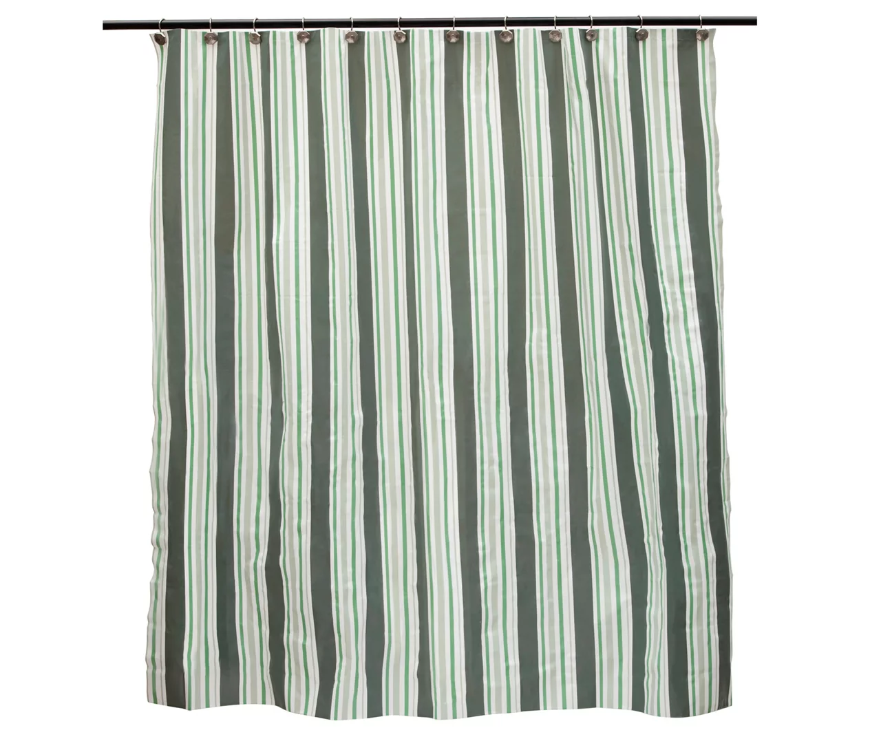 Green Simple Stripe Medium-Weight PEVA Shower Liner 3 Green Simple Stripe Medium-Weight PEVA Shower Liner