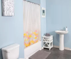 Gray, Yellow & Pink Ashley Arabesque PEVA Shower Liner -DHP Sales Store 810587902 4