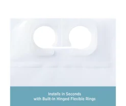 Clear FlexHook Medium-Weight PEVA Shower Liner -DHP Sales Store 810587903 4