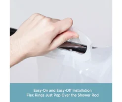 Clear FlexHook Medium-Weight PEVA Shower Liner -DHP Sales Store 810587903 5