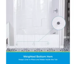 Clear MicroCLEAN Medium-Weight XL PEVA Shower Liner -DHP Sales Store 810587904 6
