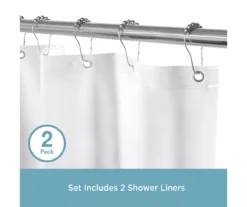 Kenney Medium-Weight PEVA Shower Liner, 2-Pack -DHP Sales Store 810587911 7