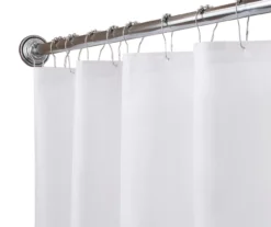 White Water-Repellant Fabric Shower Liner -DHP Sales Store 810587914 2