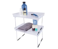 Storage Made Simple Clear Collapsible Stacking Countertop Shelf -DHP Sales Store 810587916 3