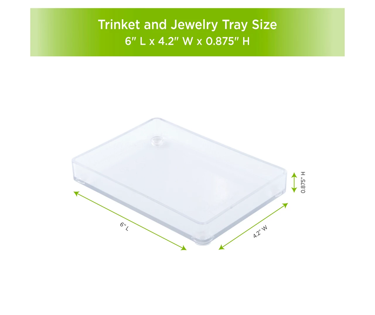 Storage Made Simple Clear Countertop Trinket Tray 5 Storage Made Simple Clear Countertop Trinket Tray - Image 3