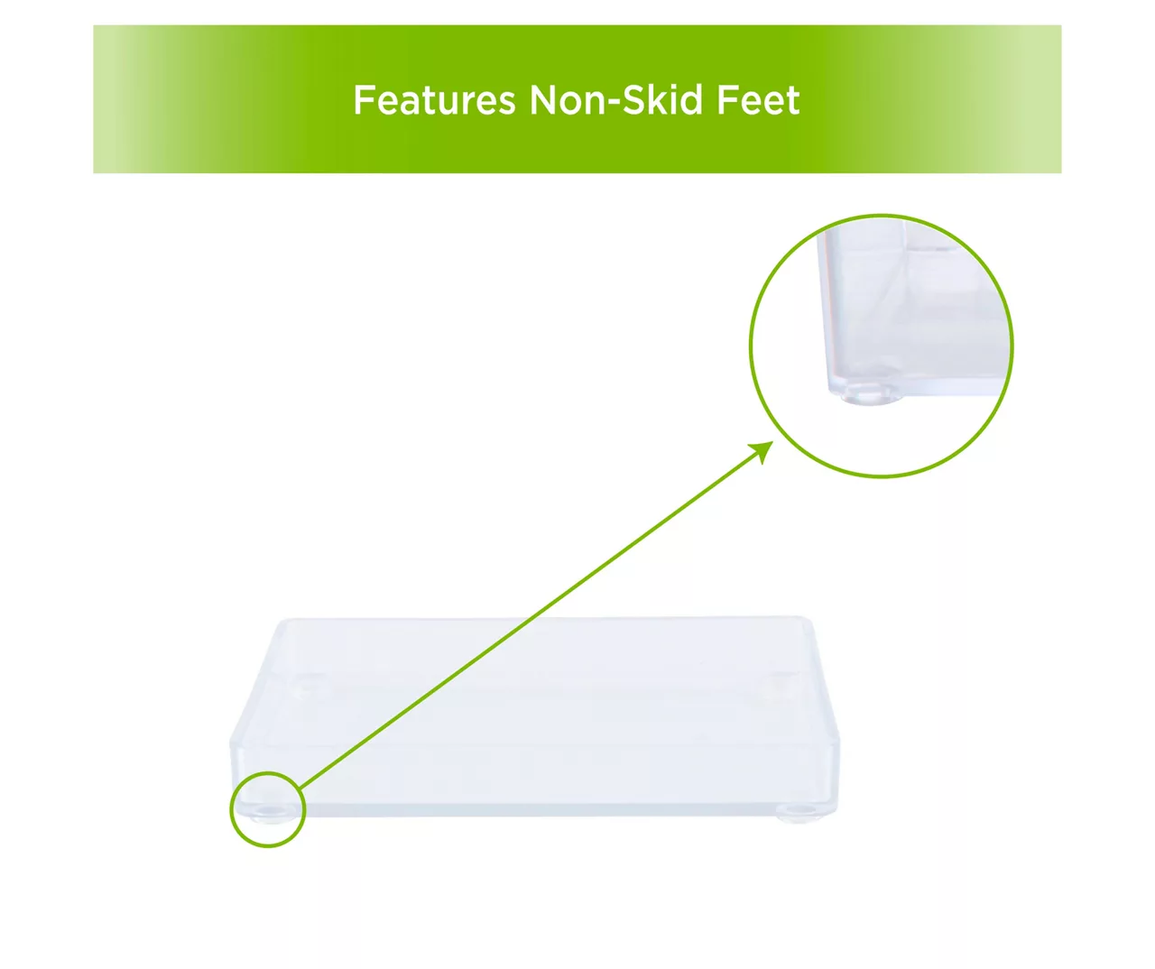 Storage Made Simple Clear Countertop Trinket Tray 6 Storage Made Simple Clear Countertop Trinket Tray - Image 4