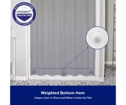 Kenney Microban Medium-Weight PEVA Shower Liner, 2-Pack 38 Kenney Microban Medium-Weight PEVA Shower Liner, 2-Pack -DHP Sales Store 810587926 7