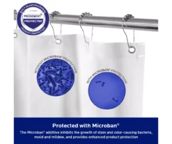 Kenney Microban Medium-Weight PEVA Shower Liner, 2-Pack 41 Kenney Microban Medium-Weight PEVA Shower Liner, 2-Pack -DHP Sales Store 810587927 3