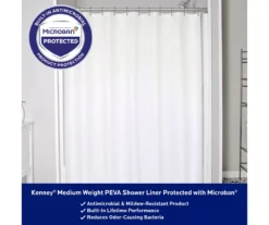 Kenney Microban Medium-Weight PEVA Shower Liner, 2-Pack 26 Kenney Microban Medium-Weight PEVA Shower Liner, 2-Pack -DHP Sales Store 810587928 2
