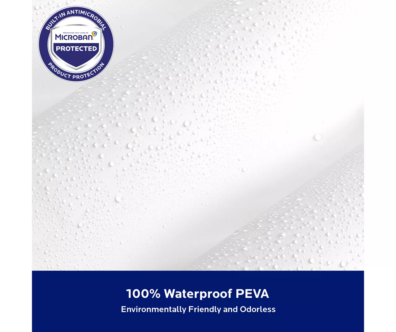 Kenney Microban Medium-Weight PEVA Shower Liner, 2-Pack 11 Kenney Microban Medium-Weight PEVA Shower Liner, 2-Pack - Image 9