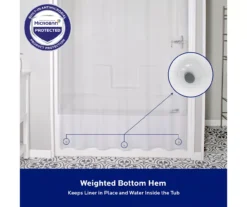 Kenney Microban Lightweight PEVA Shower Liner, 2-Pack -DHP Sales Store 810587929 7