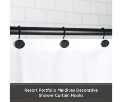 Kenney Resort Portfolio Maldives Shower Curtain Hooks, 12-Pack -DHP Sales Store 810587932 2
