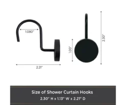 Kenney Resort Portfolio Maldives Shower Curtain Hooks, 12-Pack -DHP Sales Store 810587932 3