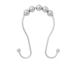 Kenney Beaded Roller Shower Curtain Double Hooks, 12-Pack 15 Kenney Beaded Roller Shower Curtain Double Hooks, 12-Pack -DHP Sales Store 810587934 1