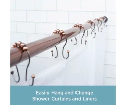 Kenney Beaded Roller Shower Curtain Double Hooks, 12-Pack 17 Kenney Beaded Roller Shower Curtain Double Hooks, 12-Pack -DHP Sales Store 810587935 2