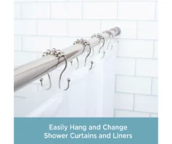 Kenney Beaded Roller Shower Curtain Double Hooks, 12-Pack 23 Kenney Beaded Roller Shower Curtain Double Hooks, 12-Pack -DHP Sales Store 810587936 2