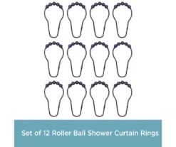Black Beaded Roller Shower Curtain Double Hooks, 12-Pack 9 Black Beaded Roller Shower Curtain Double Hooks, 12-Pack -DHP Sales Store 810587937 4