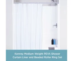 Kenney 13-Piece Medium-Weight PEVA Shower Liner & Roller Ring Set -DHP Sales Store 810587946 2