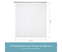 Kenney 13-Piece Medium-Weight PEVA Shower Liner & Roller Ring Set -DHP Sales Store 810587946 3