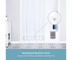 Kenney 13-Piece Medium-Weight PEVA Shower Liner & Roller Ring Set -DHP Sales Store 810587946 5