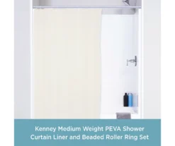 Kenney 13-Piece Medium-Weight PEVA Shower Liner & Roller Ring Set -DHP Sales Store 810587948 2