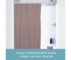 Kenney 13-Piece Lightweight PEVA Shower Liner & C-Ring Set -DHP Sales Store 810587949 2