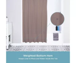 Kenney 13-Piece Lightweight PEVA Shower Liner & C-Ring Set -DHP Sales Store 810587949 5