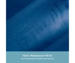 Blue 13-Piece Lightweight PEVA Shower Liner & C-Ring Set -DHP Sales Store 810587951 4