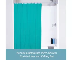 Kenney 13-Piece Lightweight PEVA Shower Liner & C-Ring Set -DHP Sales Store 810587953 2