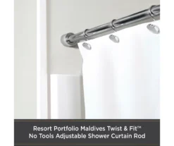 Kenney Resort Portfolio Maldives Twist & Fit Adjustable Shower Curtain Rod 28 Kenney Resort Portfolio Maldives Twist & Fit Adjustable Shower Curtain Rod -DHP Sales Store 810587956 2