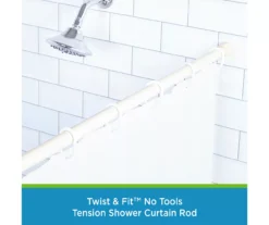 Kenney Twist & Fit Spring Tension Shower Curtain Rod 38 Kenney Twist & Fit Spring Tension Shower Curtain Rod -DHP Sales Store 810587958 2