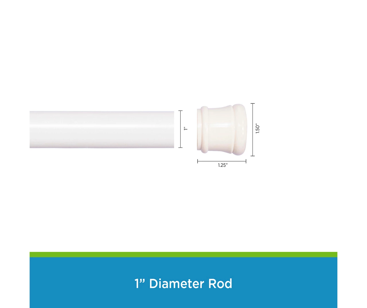 Kenney Twist & Fit Spring Tension Shower Curtain Rod 21 Kenney Twist & Fit Spring Tension Shower Curtain Rod - Image 19