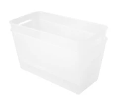 Storage Made Simple Clear Organizer Bin With Handles, 2-pack -DHP Sales Store 810587984 3