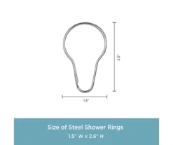 Chrome Steel Shower Curtain Rings, 12-Pack -DHP Sales Store 810587993 3
