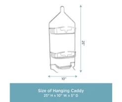 Matte Gray Aluminum 3-Tier Heavy-Duty Hanging Shower Caddy -DHP Sales Store 810587998 3