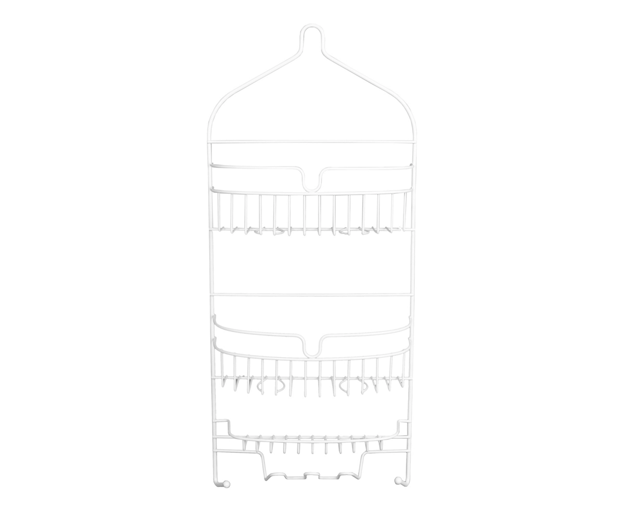 White 2-Tier Hanging Shower Caddy 3 White 2-Tier Hanging Shower Caddy