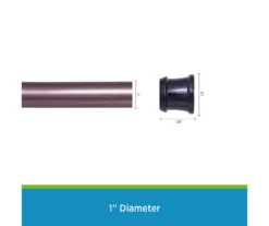 Matte Oil-Rubbed Bronze Twist & Fit Aluminum Adjustable Shower Curtain Rod -DHP Sales Store 810588011 3