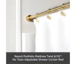 Kenney Resort Portfolio Maldives Twist & Fit Adjustable Shower Curtain Rod 20 Kenney Resort Portfolio Maldives Twist & Fit Adjustable Shower Curtain Rod -DHP Sales Store 810588012 2