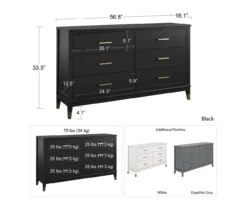 CosmoLiving Westerleigh 6-Drawer Dresser -DHP Sales Store 810589232 1