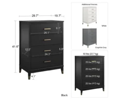 CosmoLiving Westerleigh 4-Drawer Dresser -DHP Sales Store 810589233 1