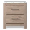 Senniberg Oak & Faux Calcutta 2-Drawer Nightstand -DHP Sales Store 810589298 1