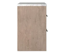 Senniberg Oak & Faux Calcutta 2-Drawer Nightstand -DHP Sales Store 810589298 6